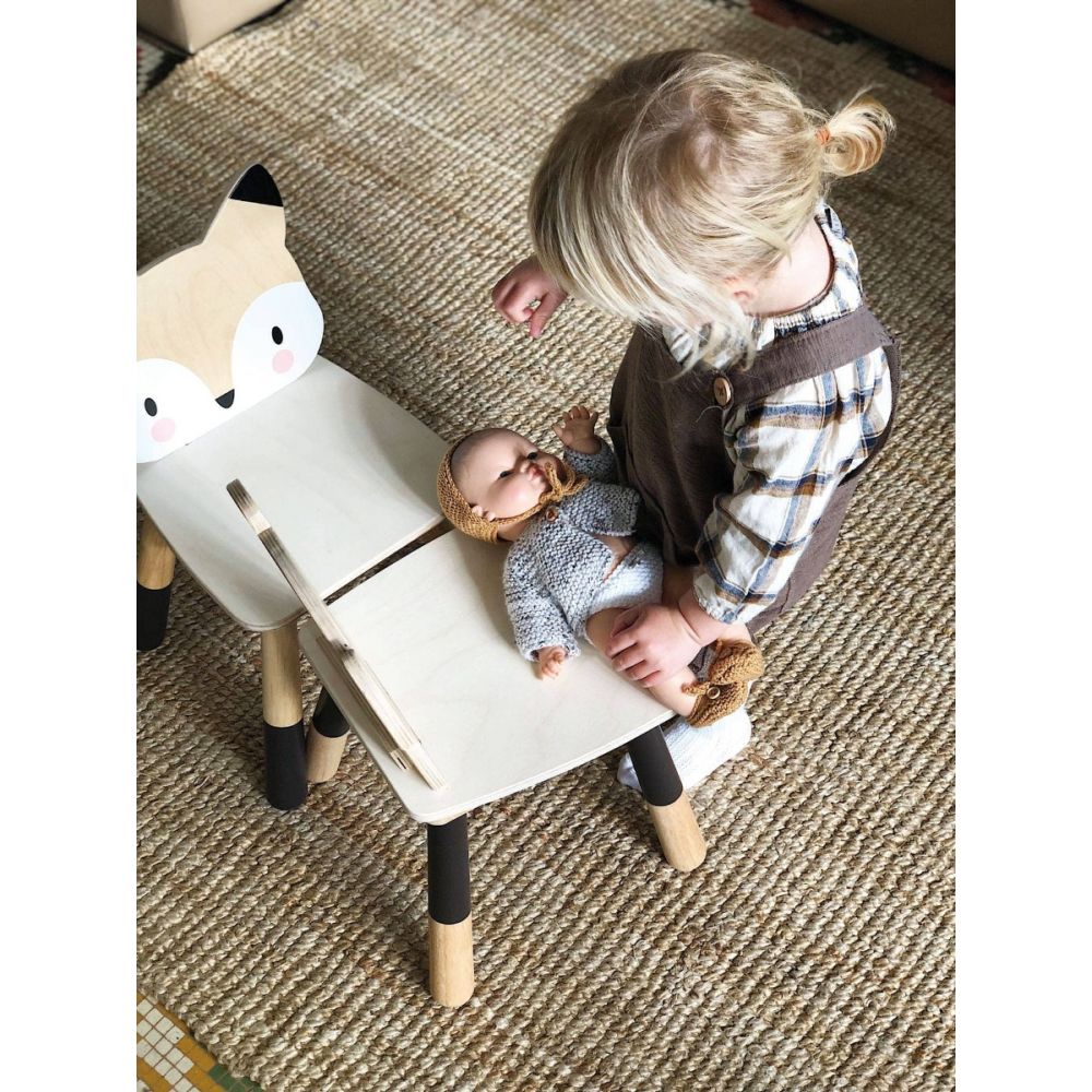 Scaunel din lemn premium Tender Leaf Toys, Forest Fox Chair, Vulpe