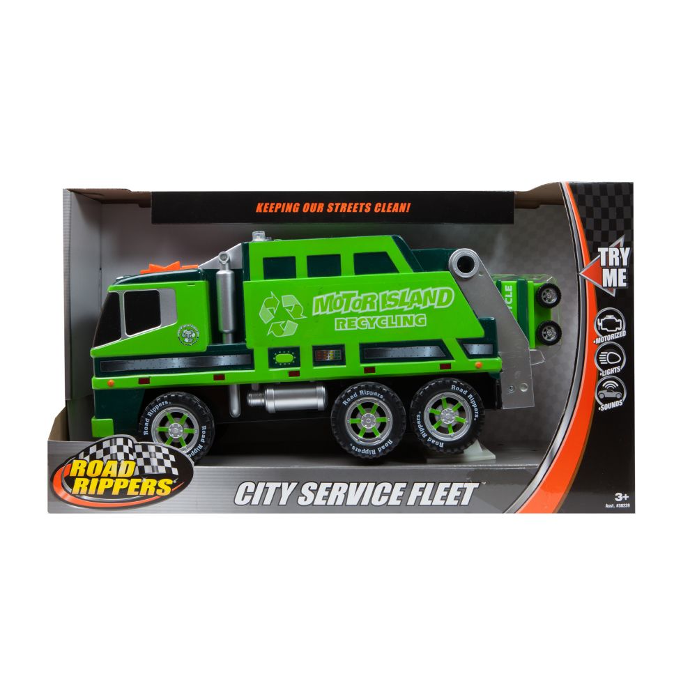 Toy State - Masinute City Service - Camion de Reciclare si Masina de Dezinsectie