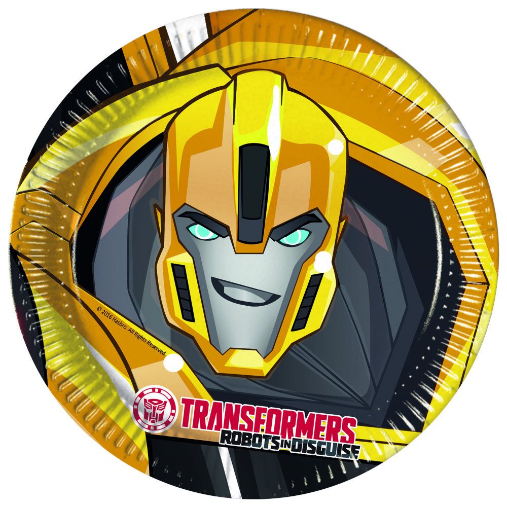 Transformers - Set 8 farfurii din carton, 23 cm