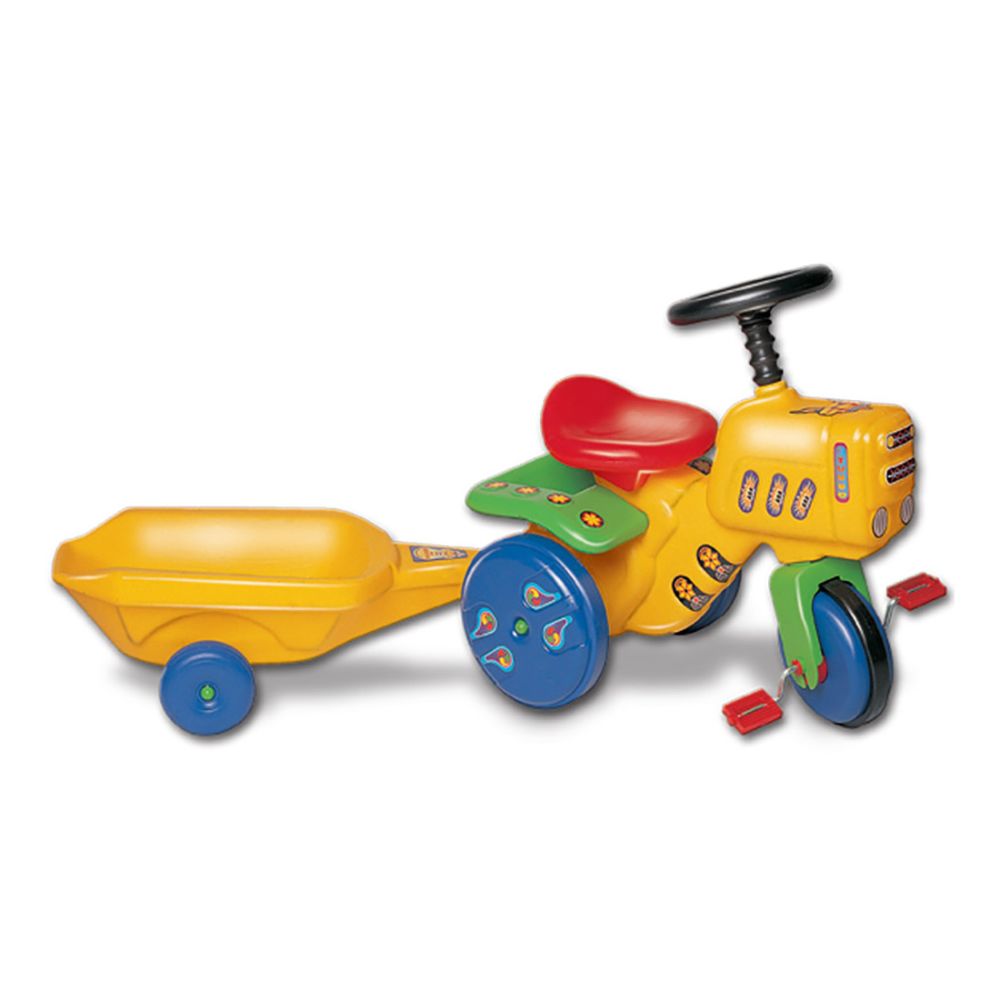 Tricicleta copii DOHANY Tractor de gradina cu remorca