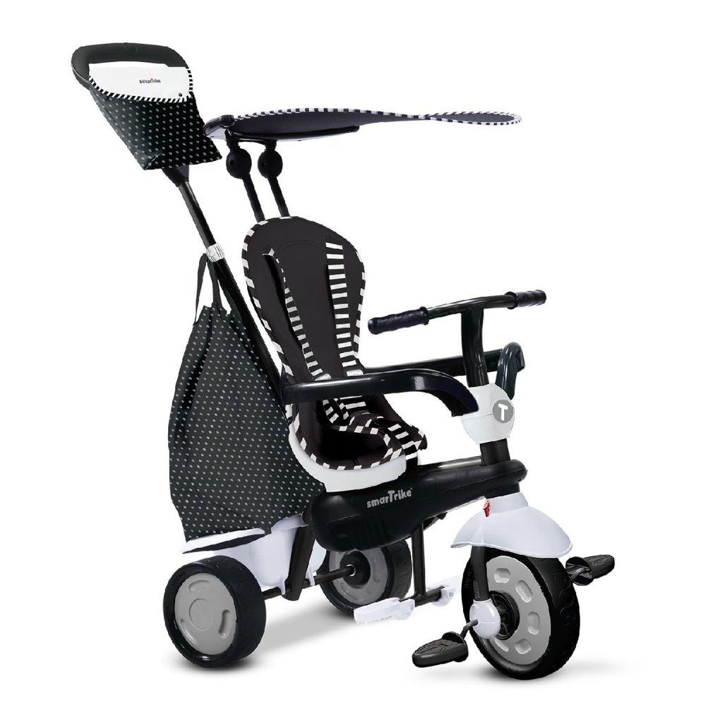 Tricicleta copii Smart Trike Glow Touch Steering 4 in 1, BlackWhite