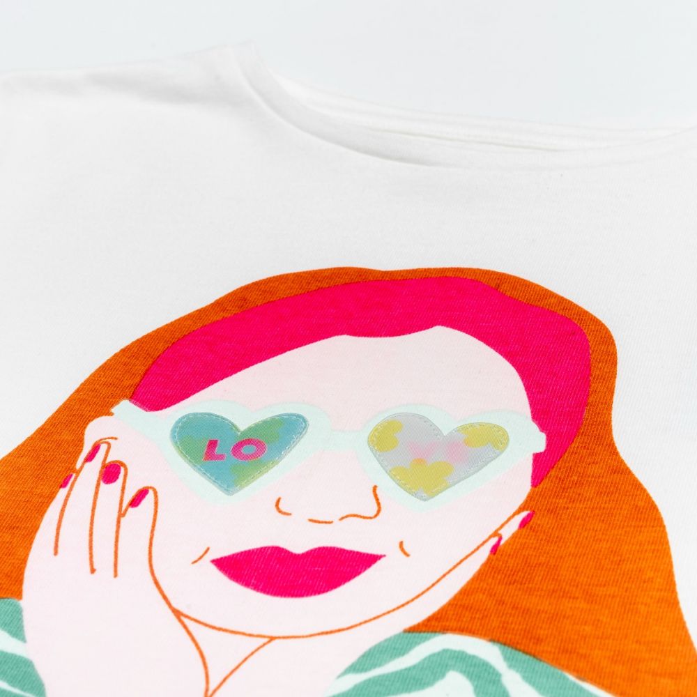 Tricou cu maneca lunga si volanase, Zippy, alb