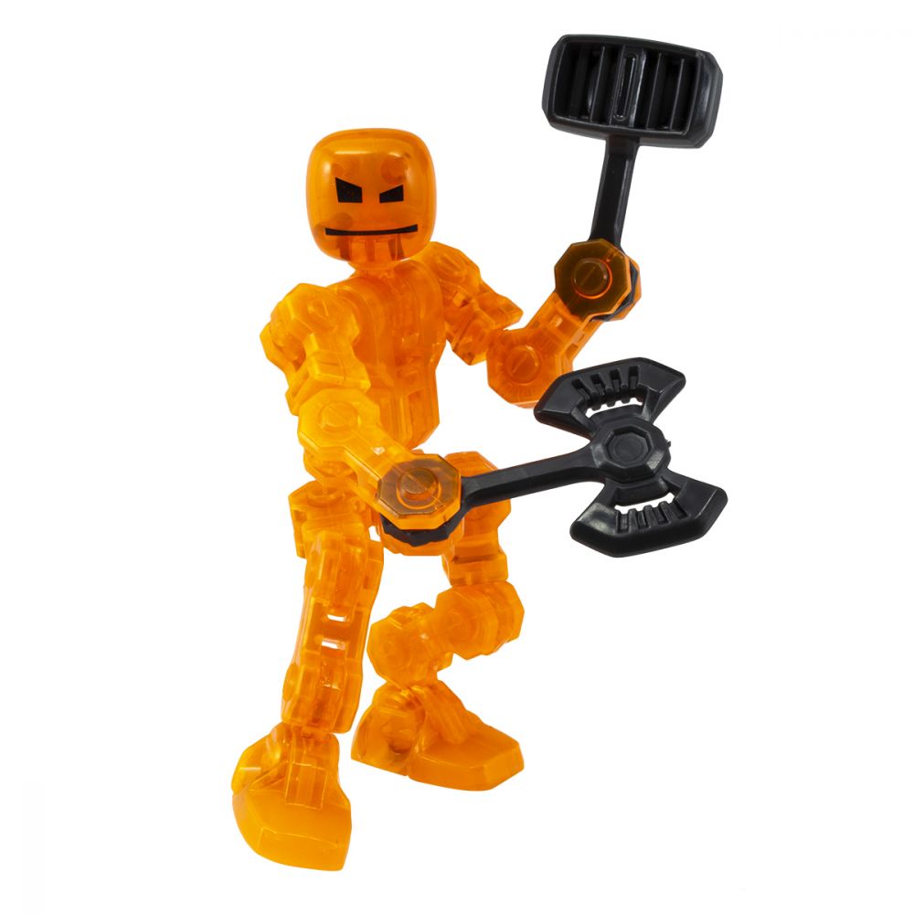 Figurina Robot articulat transformabil KlikBot, Orange