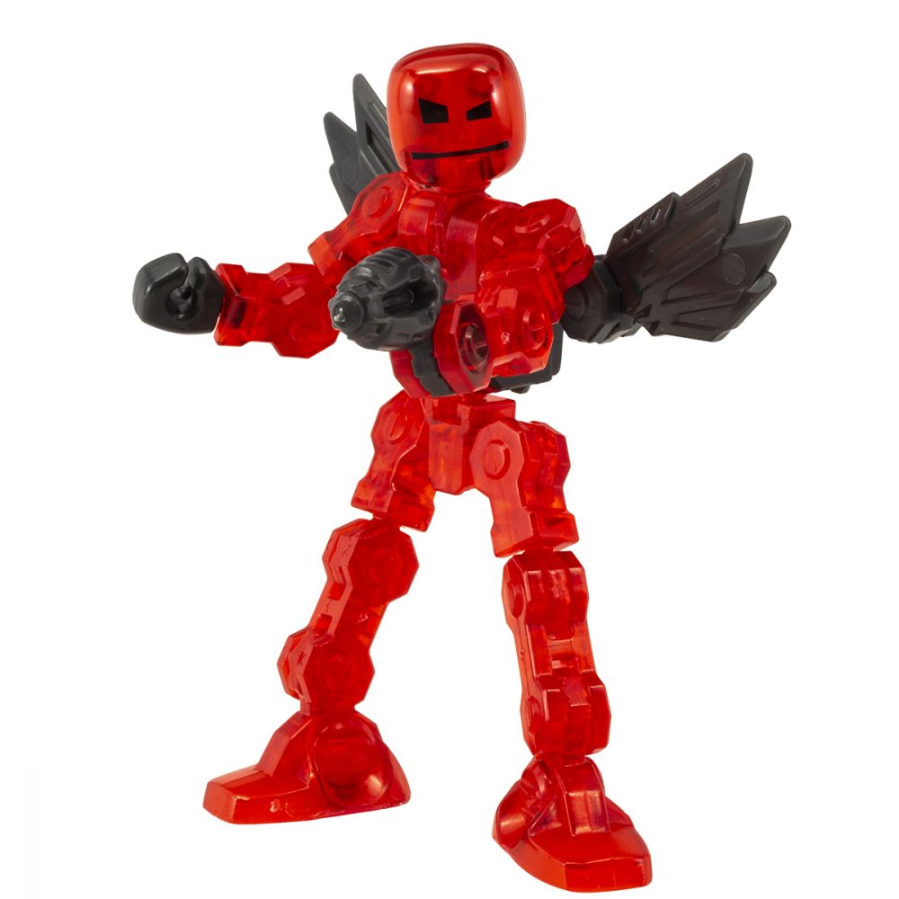 Figurina Robot articulat transformabil KlikBot, Red