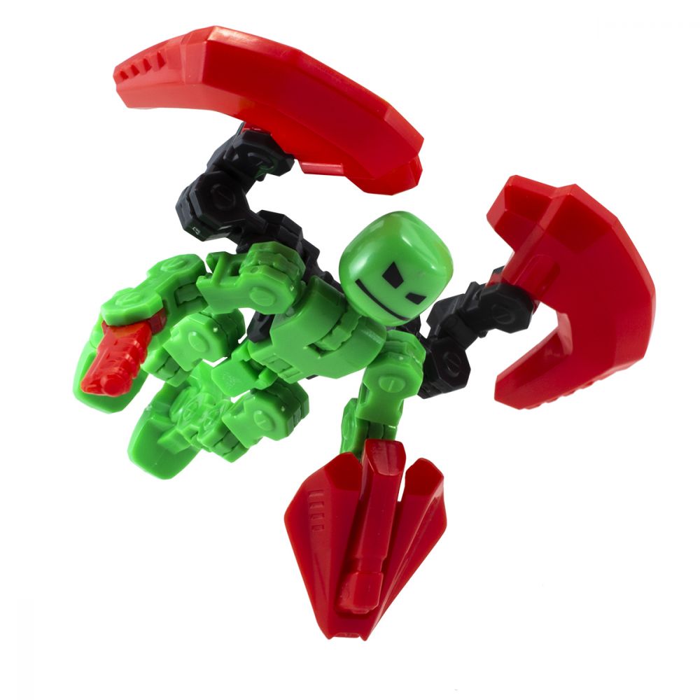 Set Figurina Robot articulat transformabil KlikBot Studio Pack, Green