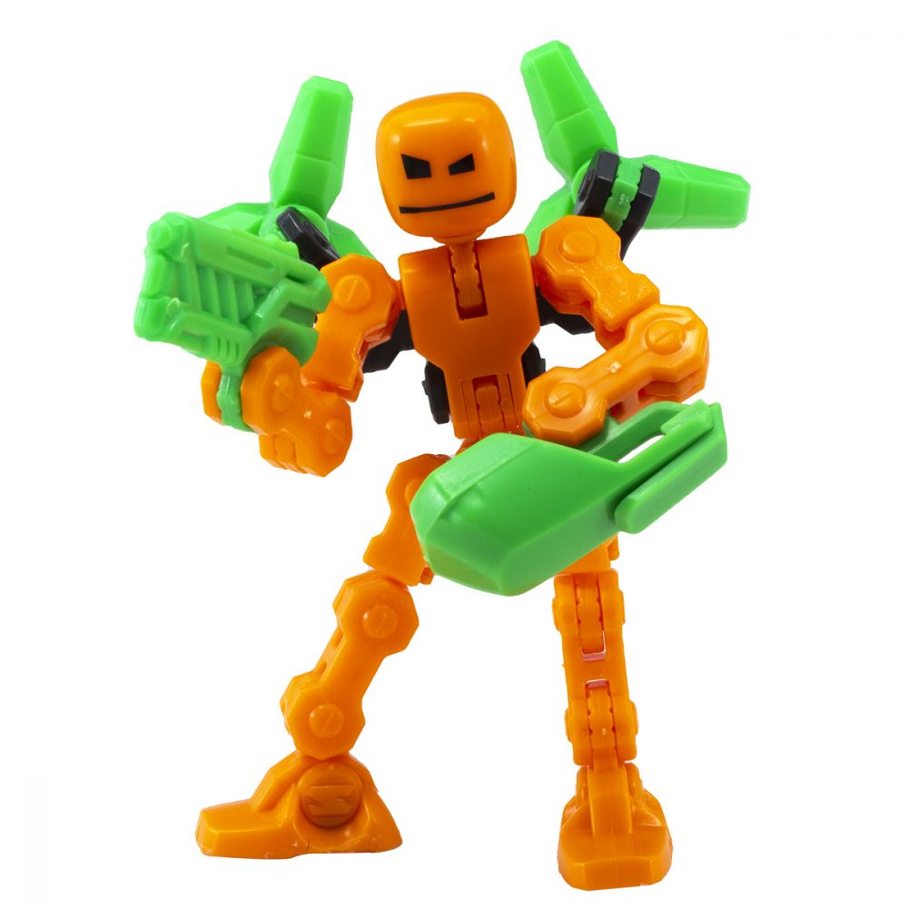 Set Figurina Robot articulat transformabil KlikBot Studio Pack, Orange