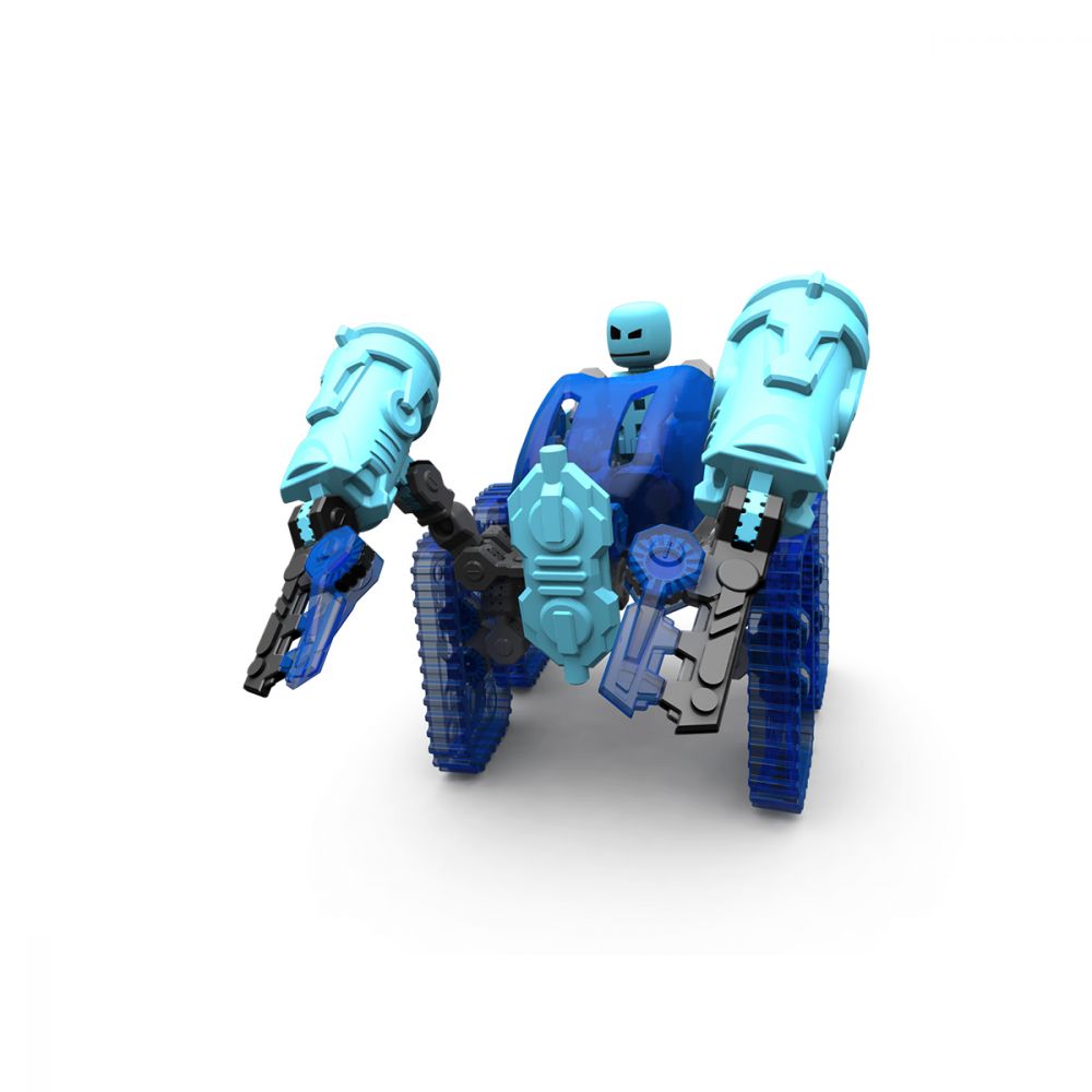 Set Figurina Robot articulat transformabil KlikBot Megabots Trailblazer, Blue