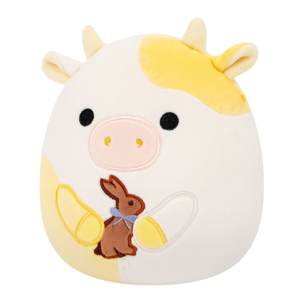 Jucarie de plus, Squishmallows, Vacuta Bodie cu iepuras, 19 cm