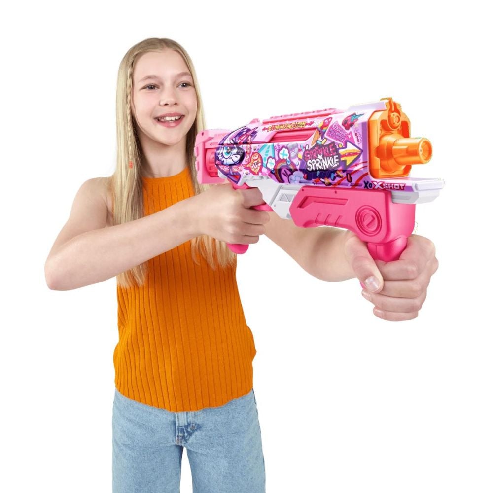 Pistol cu apa cu incarcare rapida, X-Shot Hyperload, Unicorn Splash