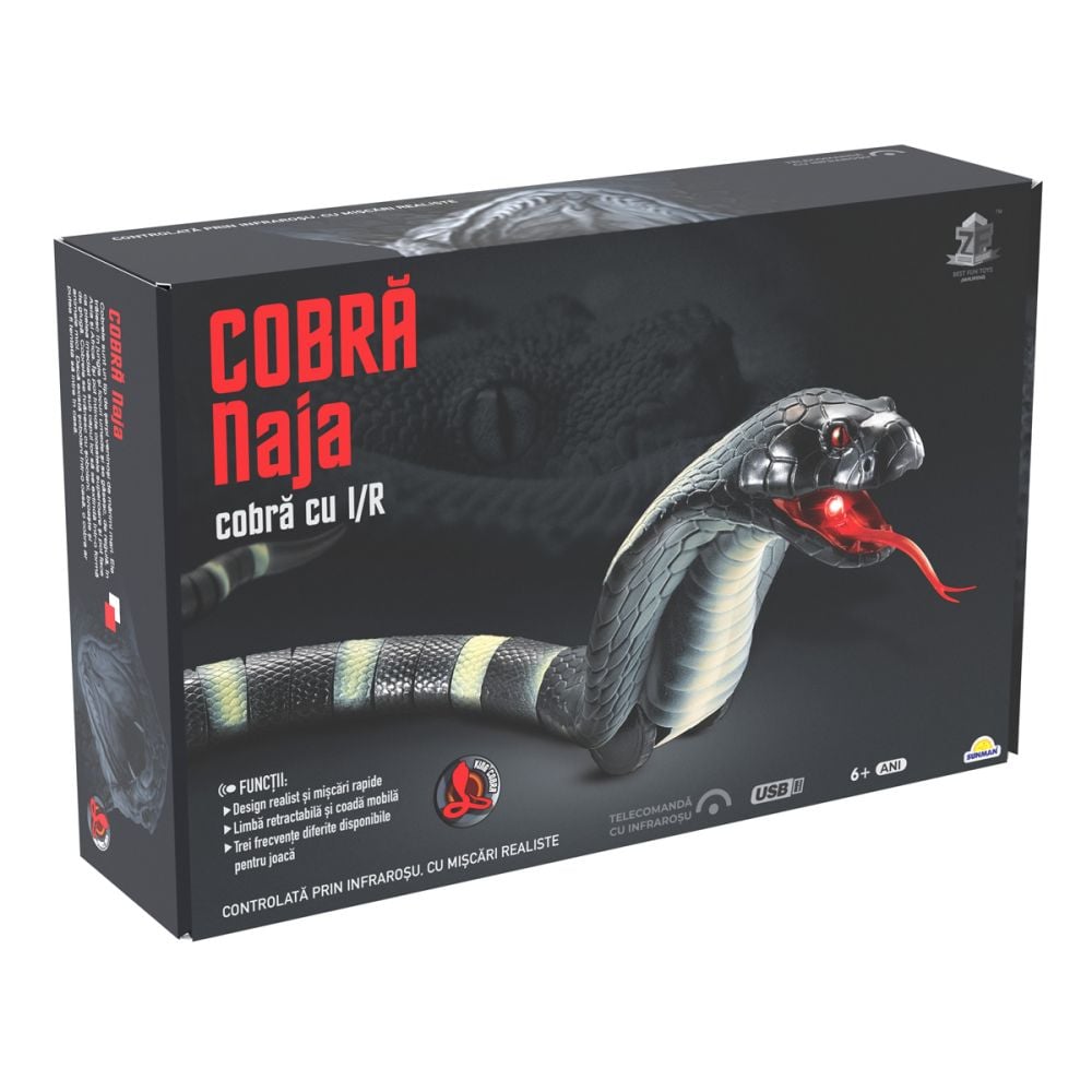 Jucarie interactiva Crazoo, Sarpe cu telecomanda, Albastru | Noriel