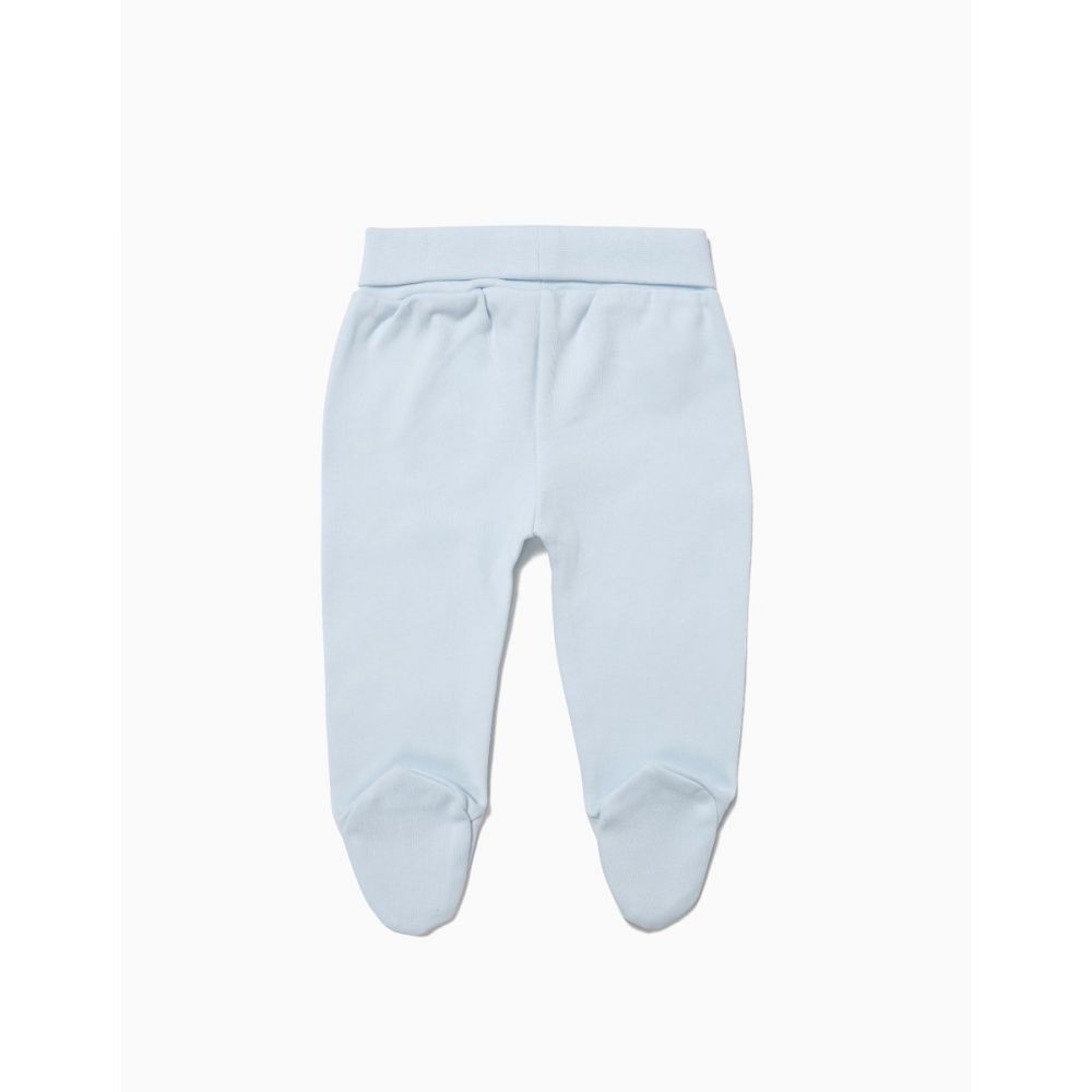 Set 2 pantaloni bebe bleu/alb Zippy