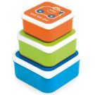 Set 3 caserole Trunki Portocaliu, Verde, Albastru