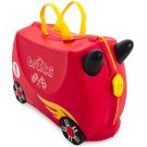Valiza pentru copii Ride-On Masina de Curse Rocco Trunki, Rosu, 46 cm