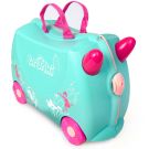 Valiza pentru copii Ride-On Flora Fairy Trunki, Turcoaz, 46 cm