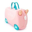Valiza pentru copii Ride-On Flossi Flamingo Trunki, Roz, 46 cm