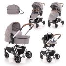 Set Carucior 3 in 1 Lorelli Angel, cadru din aluminiu, Grey