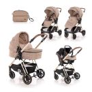 Set Carucior 3 in 1 Lorelli Angel, cadru din aluminiu, Beige
