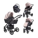 Set Carucior Lorelli Rimini Premium, cos landou separat, Cameo Rose Stars