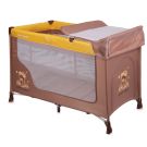 Patut pliant cu doua niveluri Lorelli San Remo Beige Yellow Happy Family