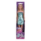 Papusa Steffi Love in rochie cu paiete, Turcoaz