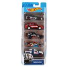 Set masinute Hot Wheels, Police Pursuit, FYL15 (5 modele)