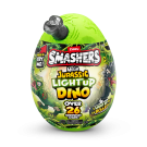 Figurina dinozaur in ou, Smashers, Mega Dino Jurassic Light-Up, Gri, S1