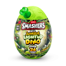 Figurina dinozaur in ou, Smashers, Mega Dino Jurassic Light-Up, Verde, S1