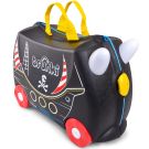 Valiza pentru copii Ride-On Pedro Piratul Trunki, Negru, 46 cm