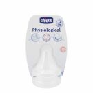 Set 2 tetine de silicon Chicco Physiologic, Flux reglabil, +2 luni