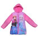 Geaca cu gluga si imprimeu Frozen, Anna si Elsa