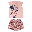 Set tricou si pantaloni scurti Disney Minnie Mouse, Roz