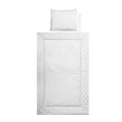 Set lenjerie pat 4 piese, Lorelli, din bumbac ranforce, Grey Baloons