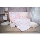 Set lenjerie pat, 60 x 120 cm, Smile Bumbac Ranforce, Lorelli, Pink Moons Stars