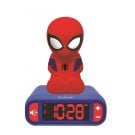 Ceas desteptator digital cu lumina de noapte, Lexibook, Spiderman