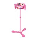Stativ reglabil cu 2 microfoane, Lexibook Barbie, efecte vocale, lumini si bluetooth speaker, Roz