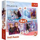 Puzzle 4 in 1, Trefl, Calatorie in necunoscut, Disney Frozen 2 (35, 48, 54 si 70 piese)