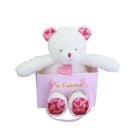 Jucarie de plus in punga cadou, Doudou, Ursulet, Te iubesc, 25 cm