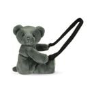 Jucarie de plus, Doudou, Ursulet, geanta crossbody, Kaki, 30 cm
