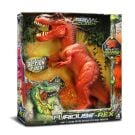 Figurina interactiva Dinozaur, Lanard Toys, Jurassic Clash, Rosu
