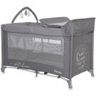 Patut pliabil Lorelli Noemi Plus, 2 nivele, cu accesorii, Cool Grey Star