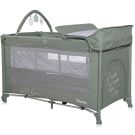 Patut pliabil Lorelli Noemi Plus, 2 nivele, cu accesorii, Iceberg Green Star