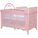 Patut pliabil Lorelli Noemi Plus, 2 nivele, cu accesorii, Mellow Rose Star