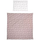 Set lenjerie pat 5 piese bumbac Ranforce, Lorelli, Eva Abstract Leaves Grey Beige - pentru paturile Milano si Alicante