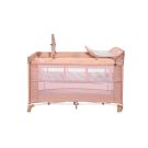 Patut pliabil Lorelli, Torino plus, cu 2 niveluri si accesorii, Misty rose