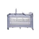 Patut pliabil Lorelli, Torino plus, cu 2 niveluri si accesorii, Silver blue