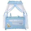 Patut pliabil, stil baldachin, Lorelli Magic Sleep, cu accesorii, Blue Moon Sleeping Bear