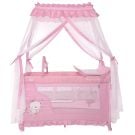 Patut pliabil, stil baldachin, Lorelli Magic Sleep, cu accesorii, Mellow Rose Ballerina Bear