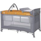 Patut pliabil Lorelli Torino Plus, 2 nivele, cu accesorii, Lemon Curry Floral