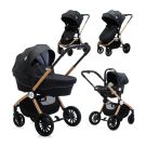 Set Carucior 3 in 1 Lorelli, Ramona Luxe Black