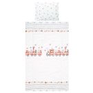 Set lenjerie pat 3 piese bumbac Ranforce Cosy, Lorelli, Train Grey